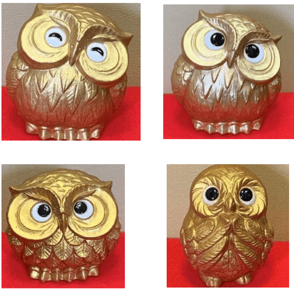金運フクロウシリーズ - 4種類の可愛いフクロウ